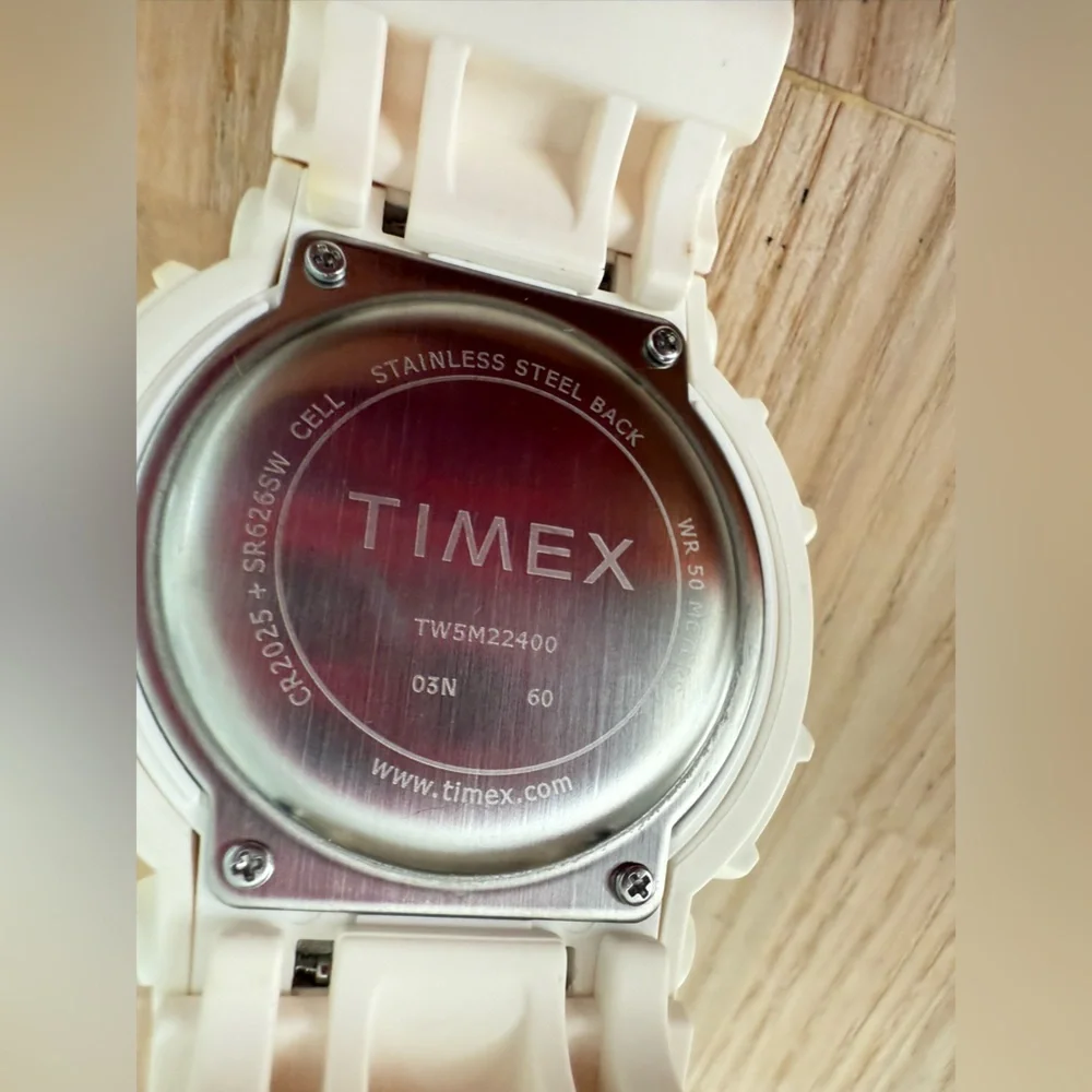 Timex TW5M22400 Men's The HQ DGTL Chronograph Resin Strap white Watch